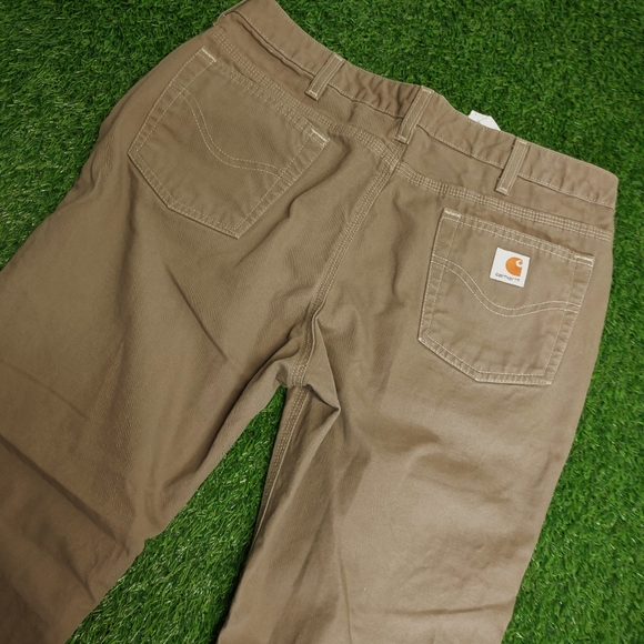 Carhartt Denim - CARHARTT WORK WEAR MUSHROOM COLOR HEAVY DUTY JEANS WOMEN'S SIZE 12 SHORT